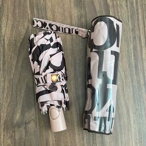 Vintage Juicy Couture Umbrella - brown & pink print